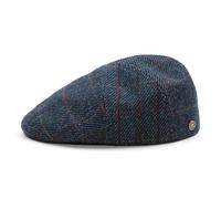 Sterkowski Ivy Five | 100% Harris Tweed Schirmmütze für Herren und Damen | Winter Flatcap 5 Panel Newsboy Cap Vintage Schiebermütze Cabrio Schlägermütze Schildmütze Gatsby Blau/Rot 62 cm