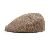 Sterkowski Ivy Five | 100% Harris Tweed Schirmmütze für Herren und Damen | Winter Flatcap 5 Panel Newsboy Cap Vintage Schiebermütze Cabrio Schlägermütze Schildmütze Gatsby Gelb/Schwarz 56 cm