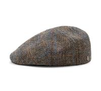 Sterkowski Ivy Five | 100% Harris Tweed Schirmmütze für Herren und Damen | Winter Flatcap 5 Panel Newsboy Cap Vintage Schiebermütze Cabrio Schlägermütze Schildmütze Gatsby Braun/Blau 62 cm