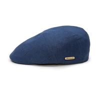 Sterkowski Ivy Five Golfmütze aus Leinen | Leinen Freizeitkappe für Herren Trendige Schiebermütze | Retro Leinen Kappe Herren Peaky Flat Cap Sommermütze mit Schirm Ivy 20er Jahre Hut 57 cm Blau