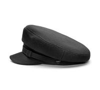 Sterkowski Maciejowka Model 2 Mütze | Wolle Schirmmütze für Herren und Frauen | Elbsegler Marine Lokführer Kapitänsmütze Seemannsmütze Fischermütze Schildmütze Seefahrer Fiddler Cap Schwarz 61 cm