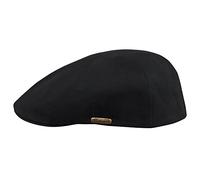 Sterkowski Modell Rusty | 100% Gekämmte Baumwolle Schiebermütze für Herren und Damen | Flatcap Sommer Schirmmütze Kappe Newsboy Cap Hüteüte Leicht Luftig Cabrio Gatsby Golf Sonnen Schwarz 60