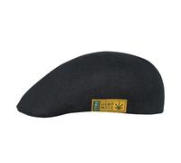 Sterkowski Modell Rusty | 100% Hanf Schiebermütze für Herren und Frauen | Cabrio Sommer Flatcap Fisherhut Golf Newsboy Sportliche Gatsby Schirm Irische Kappe Vintage Klassish Sonnen Schwarz 57