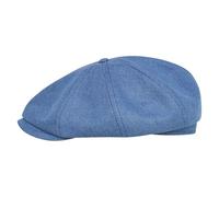 Sterkowski Modell Shelby | Denim Schiebermütze für Herren und Damen | Schirm Gatsby Paperboy Flat Cap Gangster Stilvolle Klassische Ballonmütze Sommer Urban Style Sport Modische Bequeme Hellblau 60