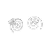 Sterling-Silber Runde Spirale Ohrstecker | Stud Earrings