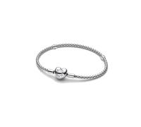 Sterling Silver Studded Chain Bracelet with Heart Clasp