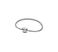 Sterling Silver Studded Chain Bracelet with Heart Clasp