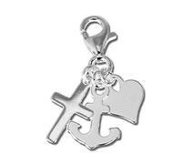 SterlinX SilberDream Charm Armband Anhänger Anker Herz Kreuz 925 Echt Silber D3FC506