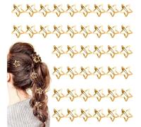 Stern Haaraccessoires - 50 Stück rutschfeste modische Metall-Barrettes | 3,0 cm niedliche Mini Haarclips | für Alltag, Party, Festival, Konzert, Abschlussball, Date, Reise, Damen, Mädchen
