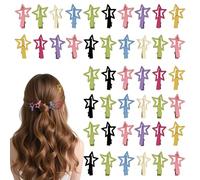 Stern-Haarclips - 50 Stück modische Anti-Rutsch Metall Haarspangen - circa 3 Zentimeter Haarclips für Mädchen | für Alltag, Party, Festival, Konzert, Abschlussball, Verabredungen und Reisen