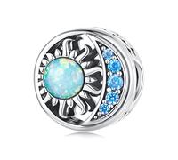 Stern & Mond Opal Bead Charm 925 Sterling Silber Charm passt für Pandora Armband Halskette