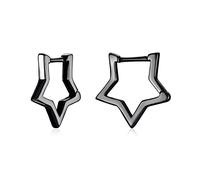 Stern Ohrringe für Frauen Mädchen - Qings 925 Sterling Silber Mini Klein Stern Creolen Hypoallergen Geometrische Star Schmuck Geburtstag Geschenke