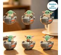 Stern Wars Grogu Keycap Blind Box Zufällig 1 Stück Tiny Galactic Pod Serie Überraschungsbox ABS Figur Dekoration (Grogu 6 süße Posen), perfektes Gesch