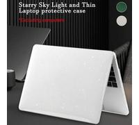 Sternen-Glitzer transparente Hartschalen-Laptop-Schutzhülle, ultradünne stoßfeste Schutzabdeckung, kompatibel mit MacBook Air 13,3 Zoll (A1932/A2179/A