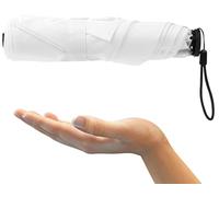 Sternenfunke Mini Regenschirm | Leicht 120 g | Ø90 cm | Taschenschirm Klein Ultraleicht | Weiß