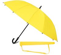 Sternenfunke Regenschirm gelb groß XXL Ø120 cm großer Stockschirm edel, stabil und sturmfest für die Hochzeit als Brautschirm oder Paarschirm, Damen und Herren, Automatik Komfort Druckknopf