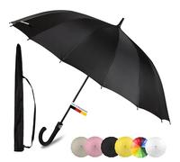Sternenfunke Regenschirm groß XXL 120 cm, sturmfest, Automatik, schwarz