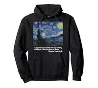 Sternennacht von Vincent Van Gogh | Berühmte Malerei Pullover Hoodie, Unisex für Erwachsene, Schwarz, S