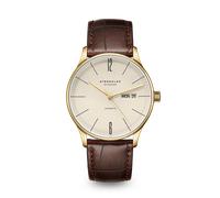 STERNGLAS - BERLIN AUTOMATIK - sepia gold - heritage lederarmband dunkelbraun / 38MM