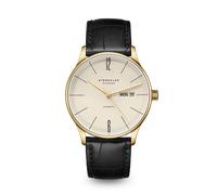 STERNGLAS - BERLIN AUTOMATIK - sepia gold - heritage lederarmband schwarz / 38MM