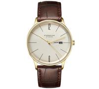 STERNGLAS - BERLIN - sepia gold - gold - heritage lederarmband dunkelbraun/ 38MM