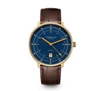 STERNGLAS - HAMBURG AUTOMATIK - EDITION MARINE - blau - gold - heritage dunkelbraun / 42MM
