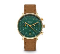STERNGLAS - HAMBURG - CHRONO - EDITION VINTAGE - dunkelgrün - gold - wildleder hellbraun / 42MM