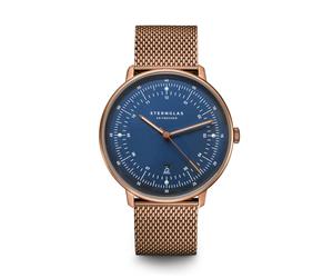 STERNGLAS - HAMBURG - Dunkelblau Bronze - milanaiseband / 42 MM
