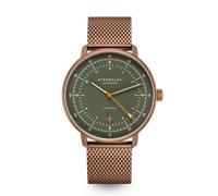 STERNGLAS - HAMBURG PRO - AUTOMATIK - dunkelgrün bronze / Milanaise 20 bronze / 42MM