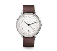 STERNGLAS - HAMBURG - silber satiniert - silber - vintage mokka / 42MM