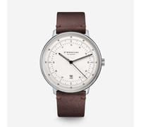 STERNGLAS - HAMBURG - silber satiniert - silber - vintage mokka / 42MM