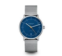 STERNGLAS - NAOS AUTOMATIK - blau - orange - Milanaise silber / 38MM