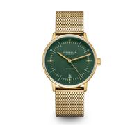 STERNGLAS - NAOS AUTOMATIK - dunkelgrün gold - milanaise 20 gold / 38MM