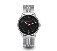 STERNGLAS - NAOS AUTOMATIK - schwarz - rot - SuperSlim silber / 38MM