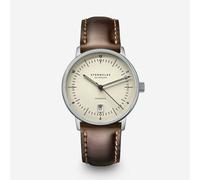 STERNGLAS - NAOS PRO - Automatik - alabaster - silber - bridle dunkelbraun / 38MM