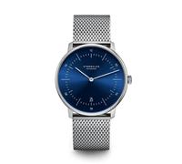 STERNGLAS - NAOS SONNENSCHLIFF - blau - silber - milanaise silber / 38MM