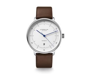 STERNGLAS - NAOS XL - AUTOMATIK - weiß - silber - premium dunkelbraun / 42MM
