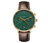 Sternglas S01-HCV22-BR01 Herrenuhr Hamburg Chrono Edition Vintage Braun/Grün