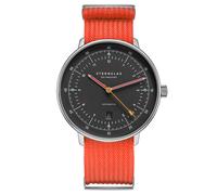 Sternglas S02-HH39-FI02 Herren-Armbanduhr Automatik Hamburg neugraphit Orange