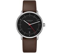 Naos Automatik schwarz rot - Leder - Premium dunkelbraun