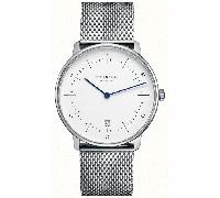 Naos weiß - Edelstahl - Milanaise silber