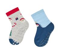 Sterntaler 2er-Pack ABS-Socken Weihnachten 25 grau/blau