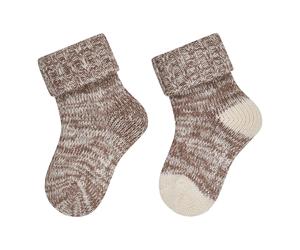 Sterntaler 2er-Pack Socken mit Woll-Anteil 23 braun/natur
