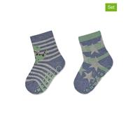 Sterntaler 2er-Set: ABS-Socken in Blau - Größe 22 | Babysocken Strumpfhosen