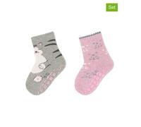 Sterntaler 2er-Set: ABS-Socken in Grau - Größe 22 | Babysocken Strumpfhosen