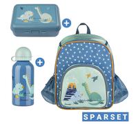 Sterntaler 3er Set Rucksack, Brotdose & Trinkflasche - Dino Rexi