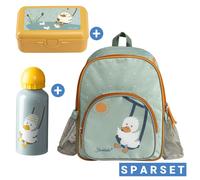 Sterntaler 3er Set Rucksack, Brotdose & Trinkflasche - Ente Edda