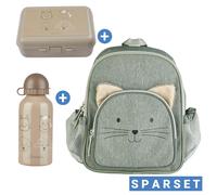 Sterntaler 3er Set Rucksack, Brotdose & Trinkflasche - Katze Lilly