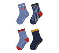 Sterntaler 4er-Pack Socken Auto Ringel 23 blau/bunt
