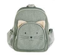 Sterntaler Kinderrucksack Katze Lilly - aus wasserabweisendem Polyester, wetterfest mit gepolsterten Schultergurten, Brustgurt, reflektierende Designelemente - für Kindergarten & Unterwegs, mattgrün